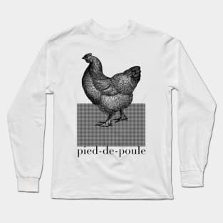 Pied-de-Poule Long Sleeve T-Shirt